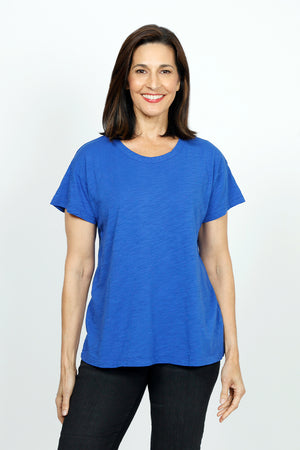 Mododoc Favorite Tee in Cosmic Cobalt.  Crew neck short sleeve slub cotton tee with straight hem.  Relaxed fit._53001556623726