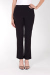 Lisette L Montreal Jolie Crepe Straight Ankle Trouser in Black.  Crepe pull on pant with 2 front faux welt pockets.  Hidden waistband.  Pant is snug through hips and falls straight to hem.  Inseam: 28"._t_34387093913800