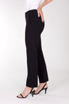 Lisette L Montreal Jolie Crepe Straight Ankle Trouser in Black. Crepe pull on pant with 2 front faux welt pockets. Hidden waistband. Pant is snug through hips and falls straight to hem. Inseam: 28"._t_34387093881032
