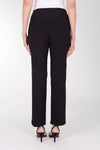 Lisette L Montreal Jolie Crepe Straight Ankle Trouser in Black. Crepe pull on pant with 2 front faux welt pockets. Hidden waistband. Pant is snug through hips and falls straight to hem. Inseam: 28"._t_34387093946568