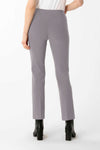 Lisette L Montreal Jolie Crepe Straight Ankle Trouser in Gray. Crepe pull on pant with 2 front faux welt pockets. Hidden waistband. Pant is snug through hips and falls straight to hem. Inseam: 28"._t_34447056175304