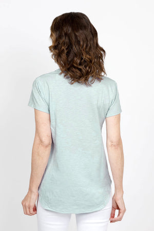 Mododoc Short Sleeve V Neck with Curved Hem_61523312443758