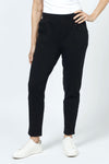 Mododoc Seamed Ankle Pant in Black.  Pull on pant with 2" ribbed waistband.  Front slash & stitched pockets.  Raised front center seams.  28" inseam._t_35240902361288