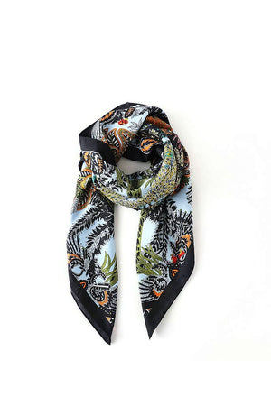 Tropical Print Square Scarf_61286777291118
