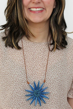 Flower Statement Necklace_34162552144072
