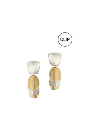 Two Tone Oval Stack Clip-On Earrings_34468619780296