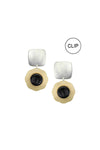Square & Flower Clip-On Earrings_t_59519668978030