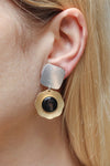 Square & Flower Clip-On Earrings_t_59519669010798