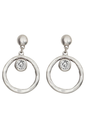 Forward Stone Hoop Earring_59971027730798