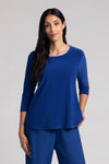 Sympli Go To Classic T Relax in Twilight Blue. Crew neck 3/4 sleeve a-line tee with curved hem. Relaxed fit._t_34785097154760