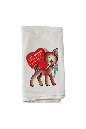 Deer Valentine Kitchen Towel_34850458108104