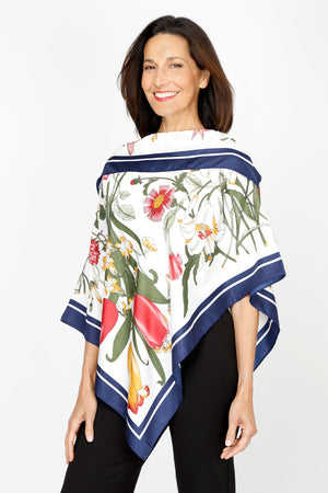 Floral Print Poncho_60434083905902