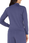 Liverpool Zip Seamed Jacket in Fig.  Convertible stand collar zip front jacket.  Long raglan sleeves with cuff. Contour seams front and back.  2 fron pouch pockets with invisible zipper closure.  Classic fit._t_61403846148462