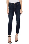 Liverpool Abby Ankle Skinny Jean in Eastmoor wash a dark blue. Mid-rise 5 pocket skinny jean with button and zipper closure. 28" inseam._t_34578296340680