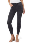Liverpool Gia Glider Ankle Jean Meteorite Wash.  Black rinse jean.  Pull on skinny jean with faux zipper placket.  5 pocket styling with functional front and rear pockets.  28" inseam._t_34578306629832
