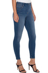 Liverpool Gia Skinny Forever Fit Jean in Santa Ynez Wash. Medium blue wash. Midrise pull on jean in a fabric that won't stretch out and stays comfortable. Skinny jean with faux front pockets and back patch pockets. 28" inseam._t_35226812743880