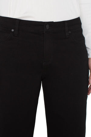 Liverpool Stride Wide Leg Crop in Black Rinse_61496811946350