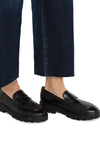 Liverpool Stride High Rise Wide Cut Crop in Eastmoor, a dark blue wash.  Button and zipper closure with 5 pocket jean details.  Wide leg with raw hem. 26" inseam._t_59435971182958