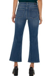 Liverpool Hannah Crop Flare in Forest Hill Wash.  Slightly faded medium blue wash.  Button and zipper closure.  Belt loops.  5 pockets styling.  Crop flare.  25 1/2" inseam.  _t_52928590283118