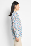 NIC+ZOE Portofino Boyfriend Shirt in Blue Multi.  Pointed collar button down with long sleeves and 2 button cuff.  Lightly textured cotton.  Shirt tail hem.  Relaxed fit._t_60267222827374