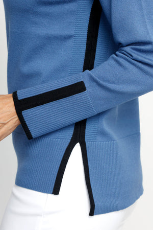 Metric Contrast Side & Cuff Sweater_61494337667438