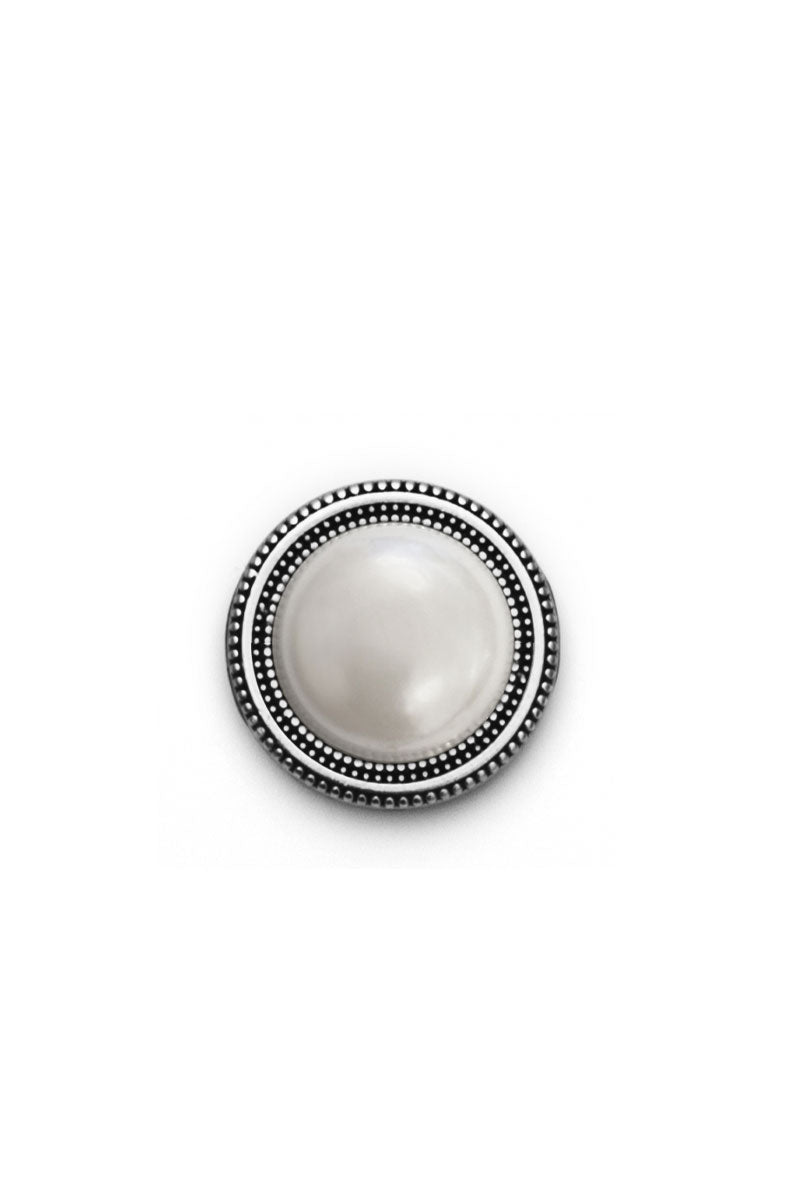 Accessories Large Pearl Dome Magnetic Brooch