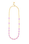 Purple Marbled Resin Link Necklace_t_60026628112750