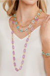Purple Marbled Resin Link Necklace_t_60026628014446