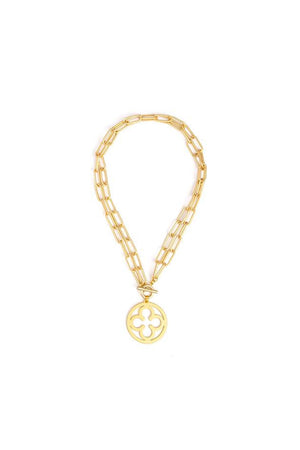 Clover Pendant Link Necklace_60954534936942