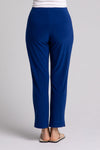 Sympli Narrow Pant Midi in Twilight Blue. Hidden elastic waist pull on pant with slim leg. Side slits at hem. 28" inseam_t_34785098105032