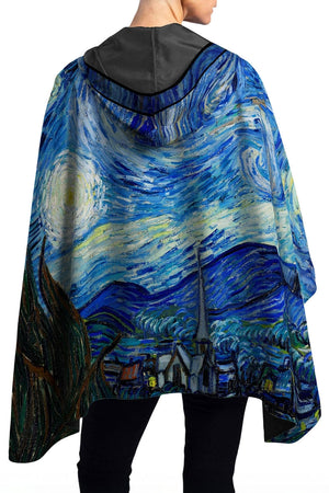 Reversible Starry Night Hooded Rain Caper_61021184295278