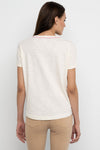 Lisa Todd Pick Me Up in Puff.  Crew neck short sleeve pocket tee with neon pink embroidery around the neckline and on the pocket. Classic fit._t_60268431081838