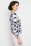 NIC+ZOE Ikat Rings Sweater in Black Multi.  Crew neck long sleeve sweater with dropped shoulder.  Screen print.  Rib trim at neck, hem and cuff.  Relaxed fit._t_59973651136878