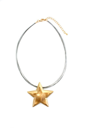 3D Star Wire Necklace_34943793397960