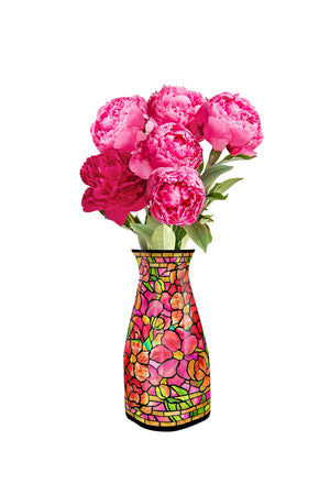 Pink Peony Tiffany Expandable Vase_34787972972744