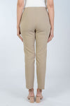 Holland Ave Ausi Sammy Ankle Pant in Khaki. Pull on pant with elasticized waist. Faux front fly. Slim leg. 28" inseam._t_34021374165192