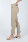 Holland Ave Ausi Sammy Ankle Pant in Khaki. Pull on pant with elasticized waist. Faux front fly. Slim leg. 28" inseam._t_34021374230728