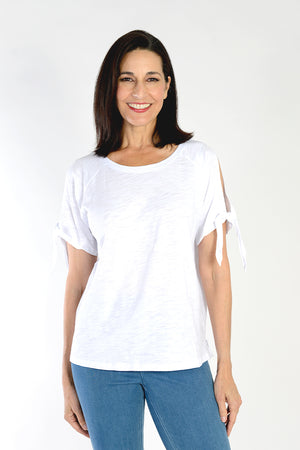 Top Ligne Solid Tie Sleeve Top_34111161106632