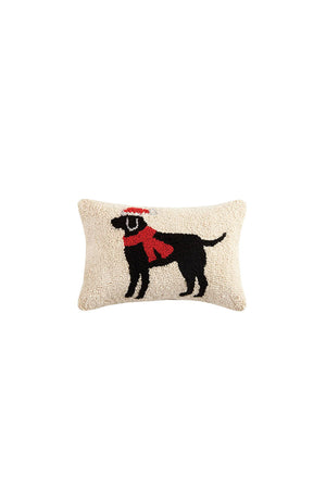 Black Lab Scarf Hook Pillow_34263432691912