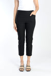 The Holland Ave Millennium Crop with Pocket in Black.  Techno stretch pull on pant with 2 front slash pockets.  2 1/2" waistband.  Slim through leg. 26" inseam._t_34098095456456