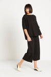 Planet Spa Gaucho in Black.  Elastic waist pull on wide leg cropped pant.  Single side cargo pocket. 24" inseam._t_32384051282120
