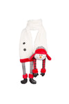 This cute scarf features a dimensional snowman with flannel leggings and a smile that will make you melt. Costume or not, this festive scarf ensures you'll have a frightfully delightful holiday season! Throw on the Happy Snowman Man Scarf and instantly create a look perfect for parties or opening presents. _t_34654933778632