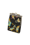 The Butterfly Card Holder is a stylish secure wallet with a lovely brocade fabric exterior, accordion-style pleated slots with RFID protection, and a golden metal snap clasp for easy access. Keep your money tucked away pretty and safely with this gorgeous travel friendly wallet! _t_34716061565128