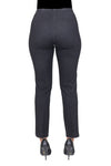 Holland Ave Sammy Denim Ankle PantHolland Ave Sammy Denim Ankle Pant in Black. Pull on hidden waistband pant with faux zipper placket. Snug through hip and thigh falls straight to hem. 28" inseam._t_8326619234402