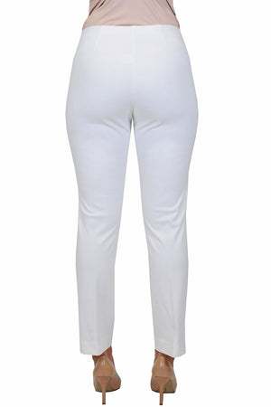 Holland Ave Sammy Denim Ankle PantHolland Ave Sammy Denim Ankle Pant in White. Pull on hidden waistband pant with faux zipper placket. Snug through hip and thigh falls straight to hem. 28" inseam._8326619824226