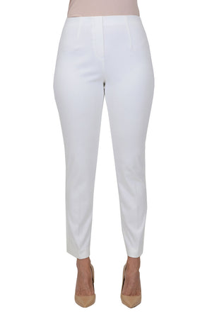 Holland Ave Sammy Denim Ankle PantHolland Ave Sammy Denim Ankle Pant in White. Pull on hidden waistband pant with faux zipper placket. Snug through hip and thigh falls straight to hem. 28" inseam._8326619725922