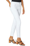 Liverpool Gia Glider Ankle Skinny in White.  Pull on jean with faux front pocket.  2 rear patch pockets. 28" inseam._t_32355610001608
