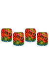 Poppies Luminaries, red yellow and green mosaic poppies on a translucent background_t_31563322622152