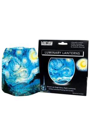 Starry Night Inspired Lanterns, Van Gogh inspired print of Starry Night on a translucnent background_31571209289928