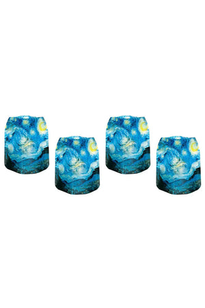 Starry Night Inspired Lanterns, Van Gogh inspired print of Starry Night on a translucnent background_31571209552072